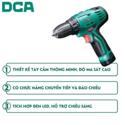 Máy khoan dùng pin DCA ADJZ10-10BK 12V