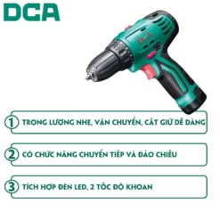 Máy khoan dùng pin DCA ADJZ10-10EK 12V