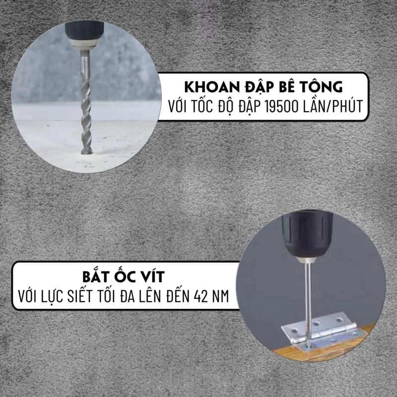Máy khoan búa và vặn vít dùng pin Makita DHP453SFX8