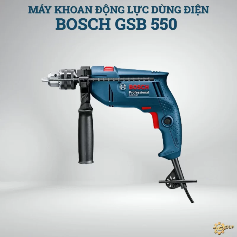 Máy khoan động lực dùng điện Bosch GSB 550 (bộ valy 80 món phụ kiện)