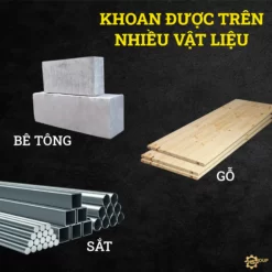 Máy khoan động lực dùng điện Bosch GSB 550 (bộ valy 80 món phụ kiện)