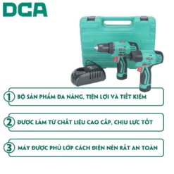 Bộ combo máy khoan siết vít dùng pin DCA ADKIT01EK