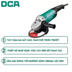 Máy mài góc cầm tay dùng điện DCA ASM180A 2200W